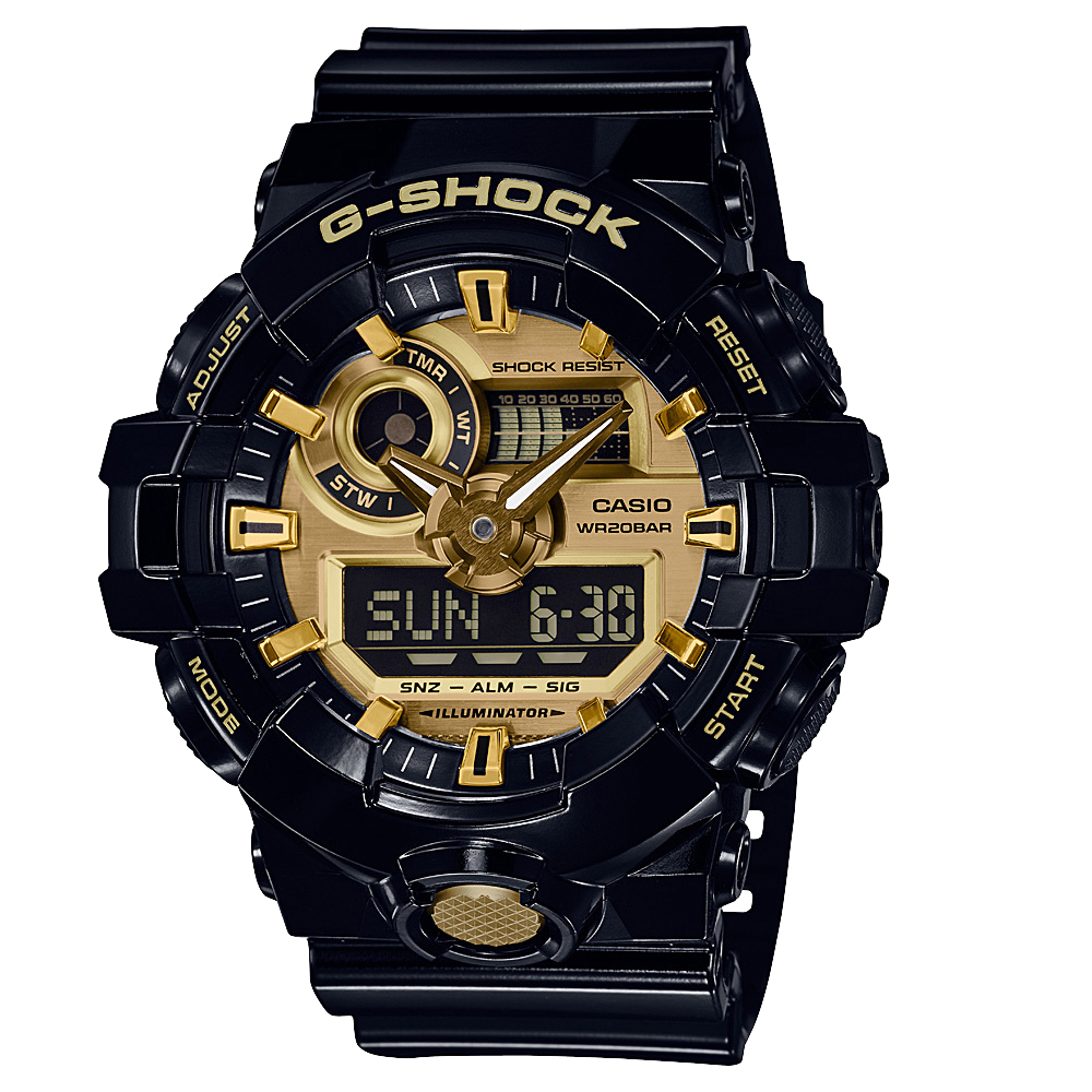 Casio G-Shock GA-710GB-1ADR Black Resin Mens Watch