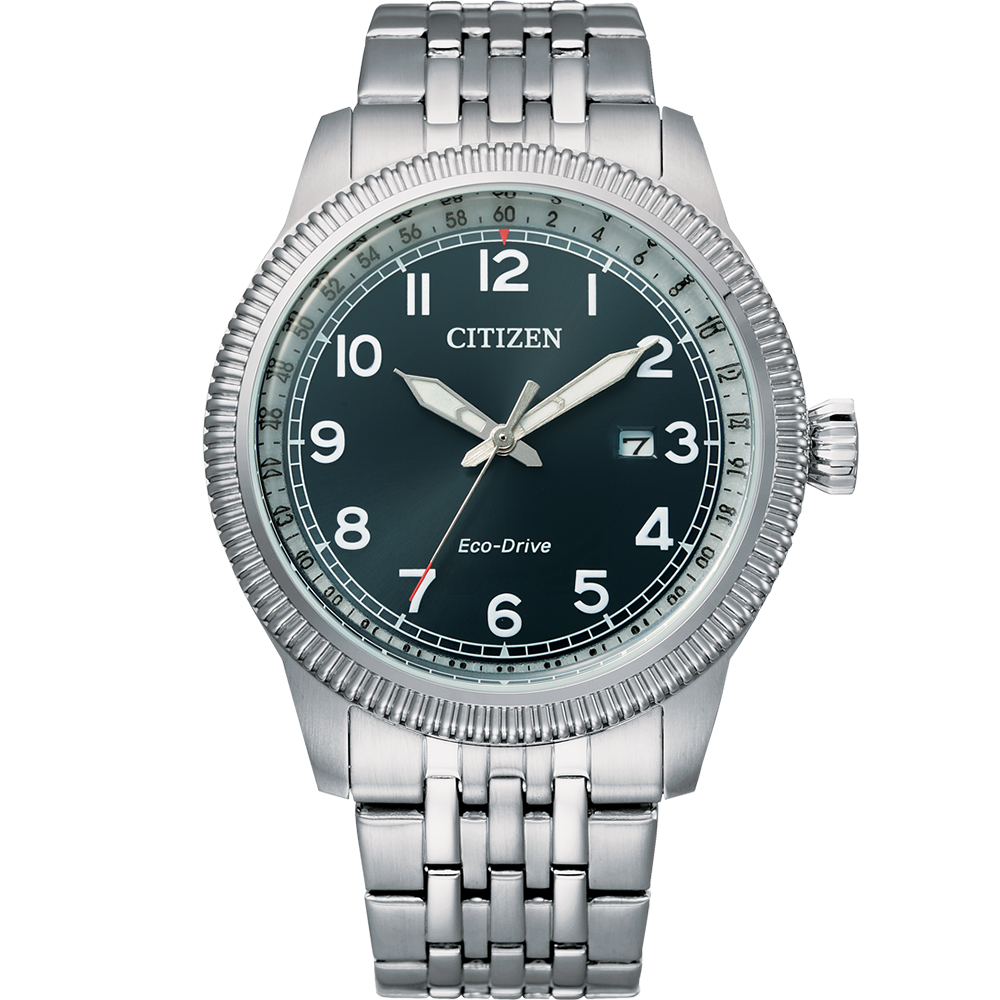 Citizen Eco Drive BM7480-81 Military Stainless Steel Mens Watch